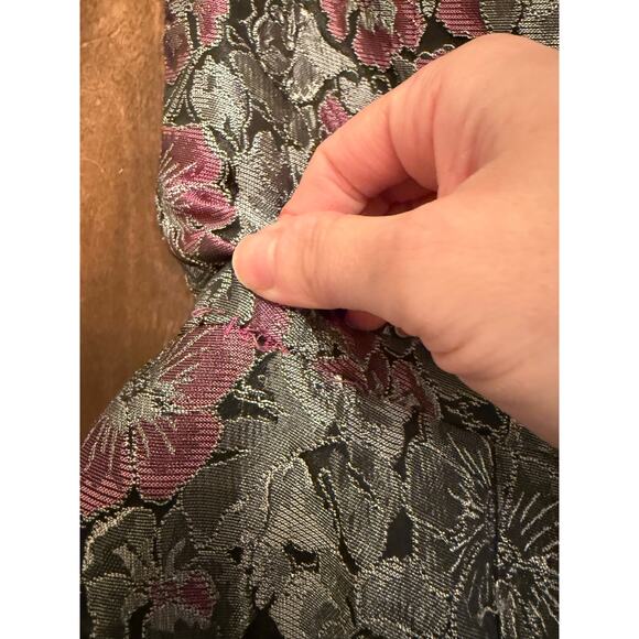 NWT JS Collections Women's Floral Jacquard Maxi Formal Prom Trumpet Dress Size 4 - Picture 8 of 14